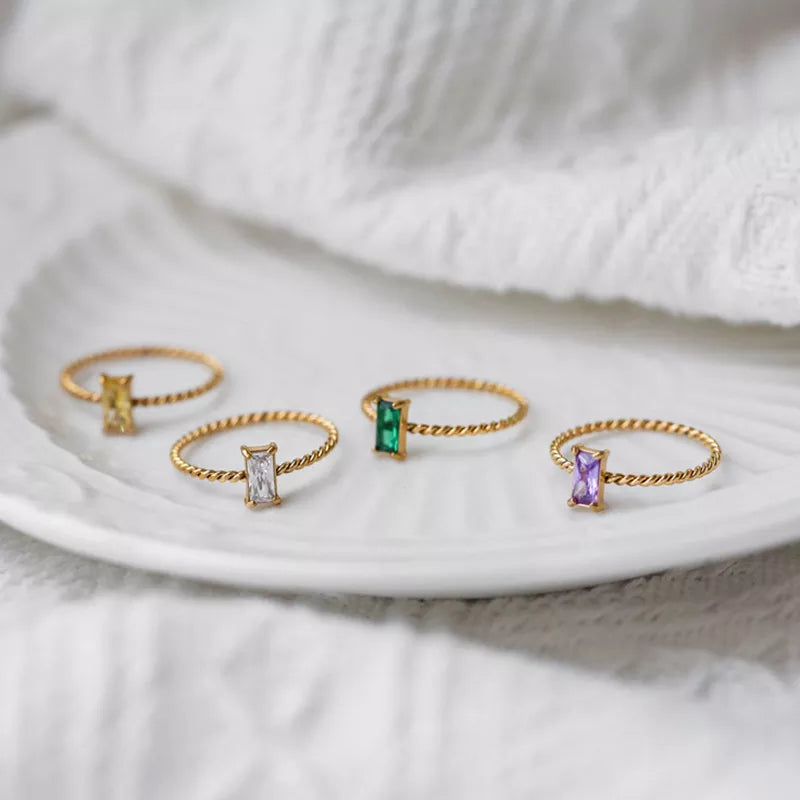 Jewel stacking rings