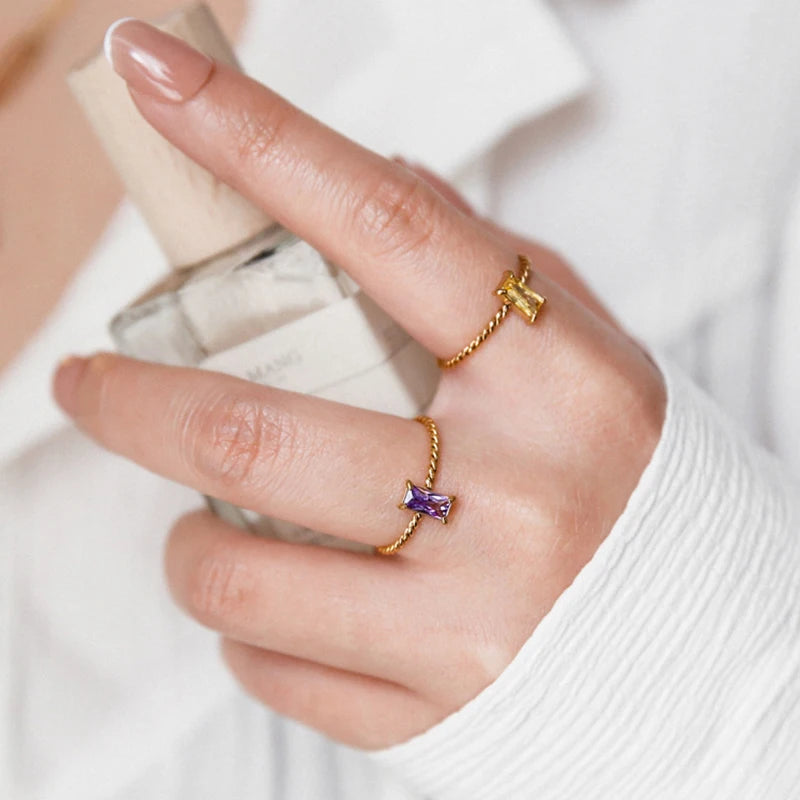 Jewel stacking rings