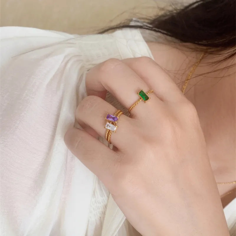 Jewel stacking rings