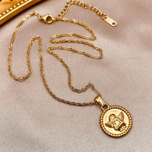 Cherub Coin Necklace