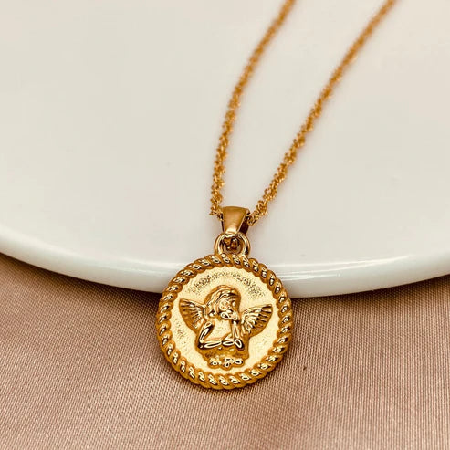 Cherub Coin Necklace